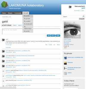 drupal Commons lakomuna User Page